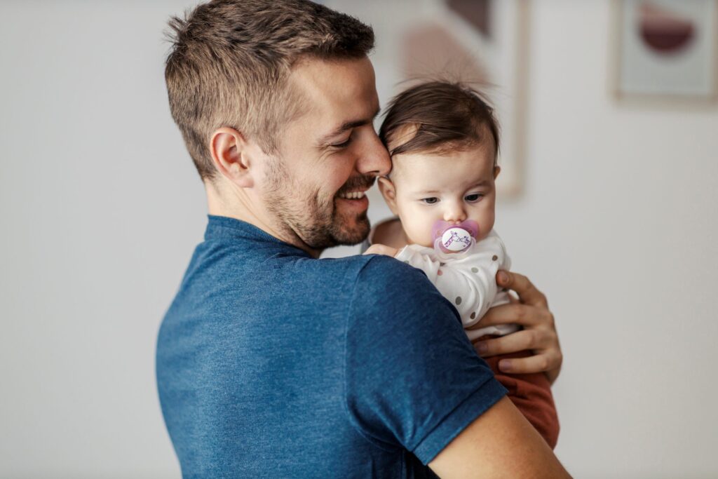 Unconditional love between father and a baby girl.