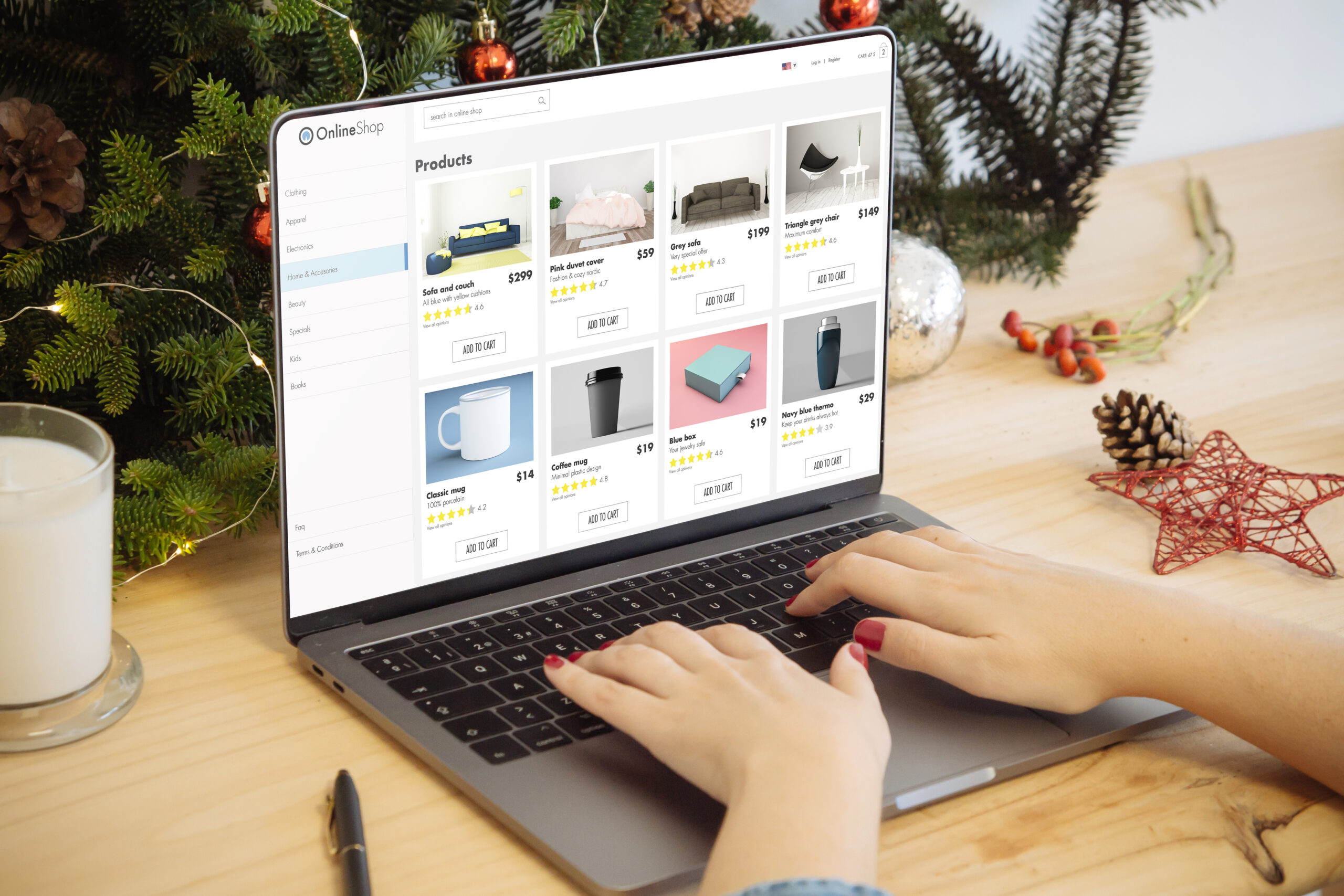 christmas sale laptop with online shop