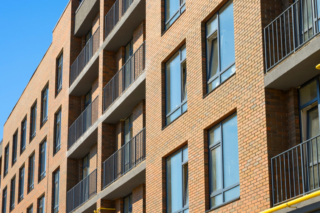 New Scandinavian style apartment building under construction