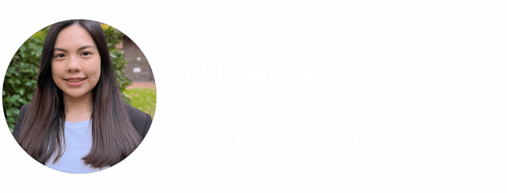 Namecard for article - Stephanie Chow in English
