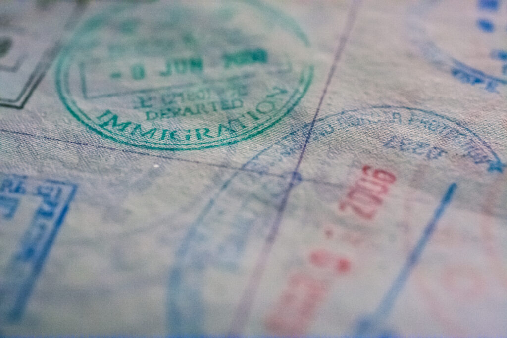 Passport stamps