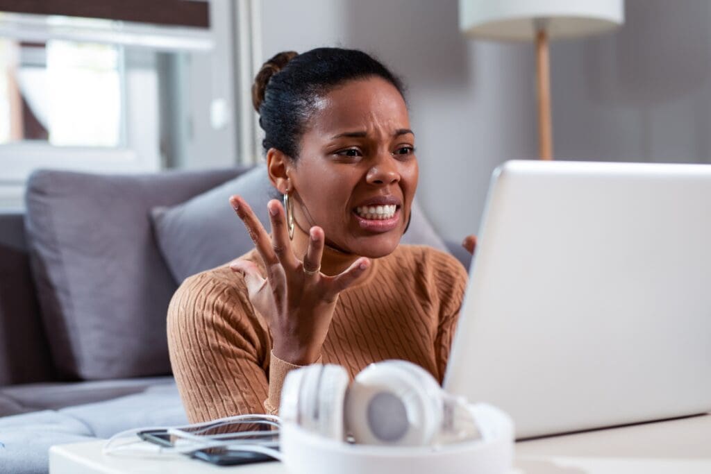 Frustrated woman