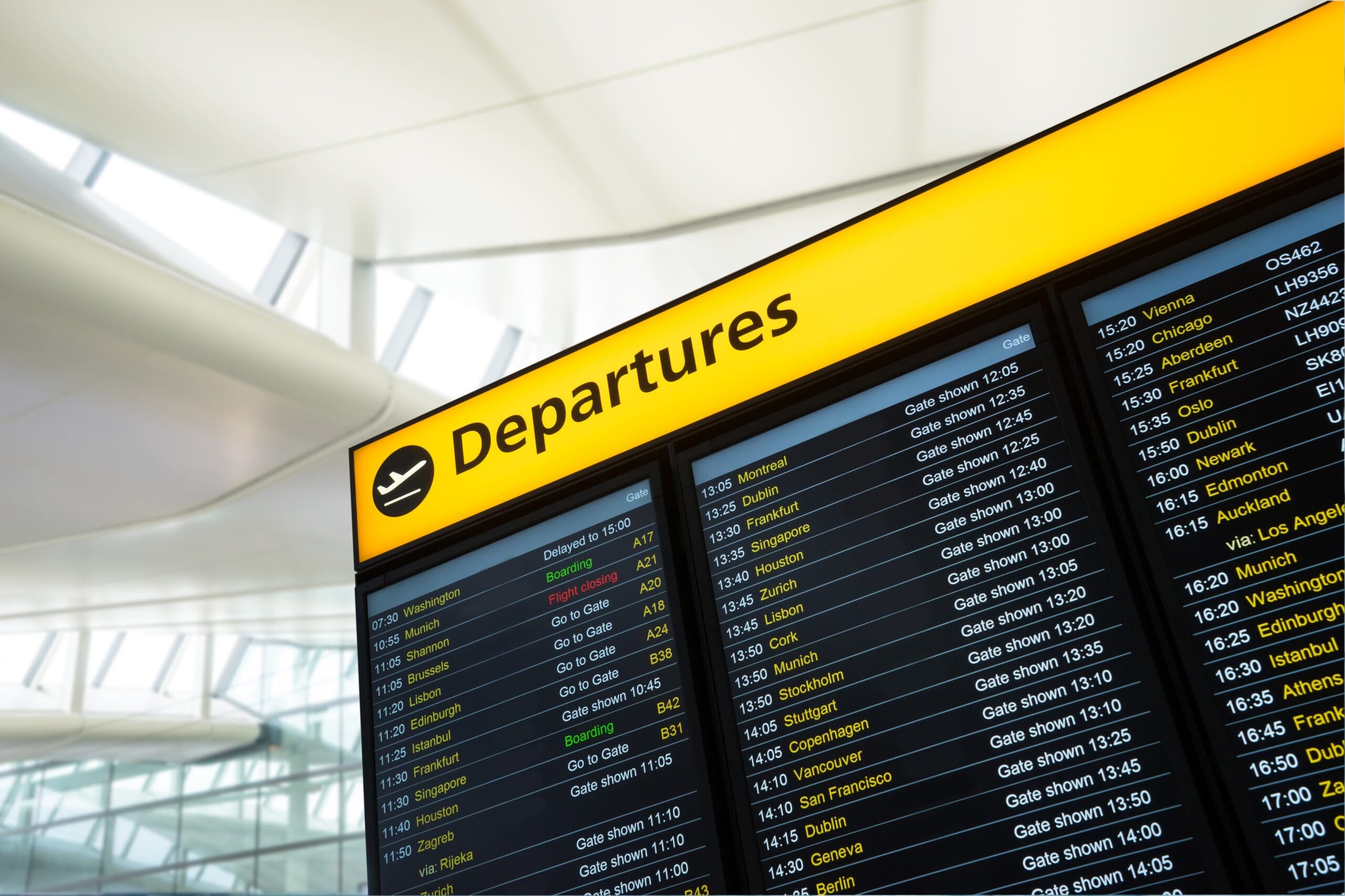 UK Airport Departures Board