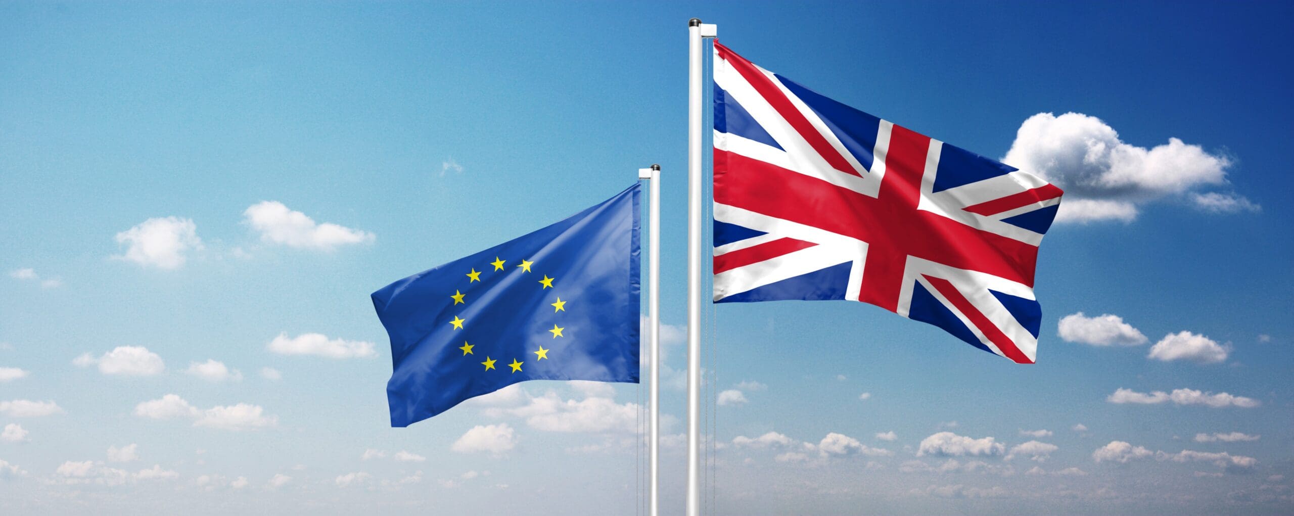 British and EU flags