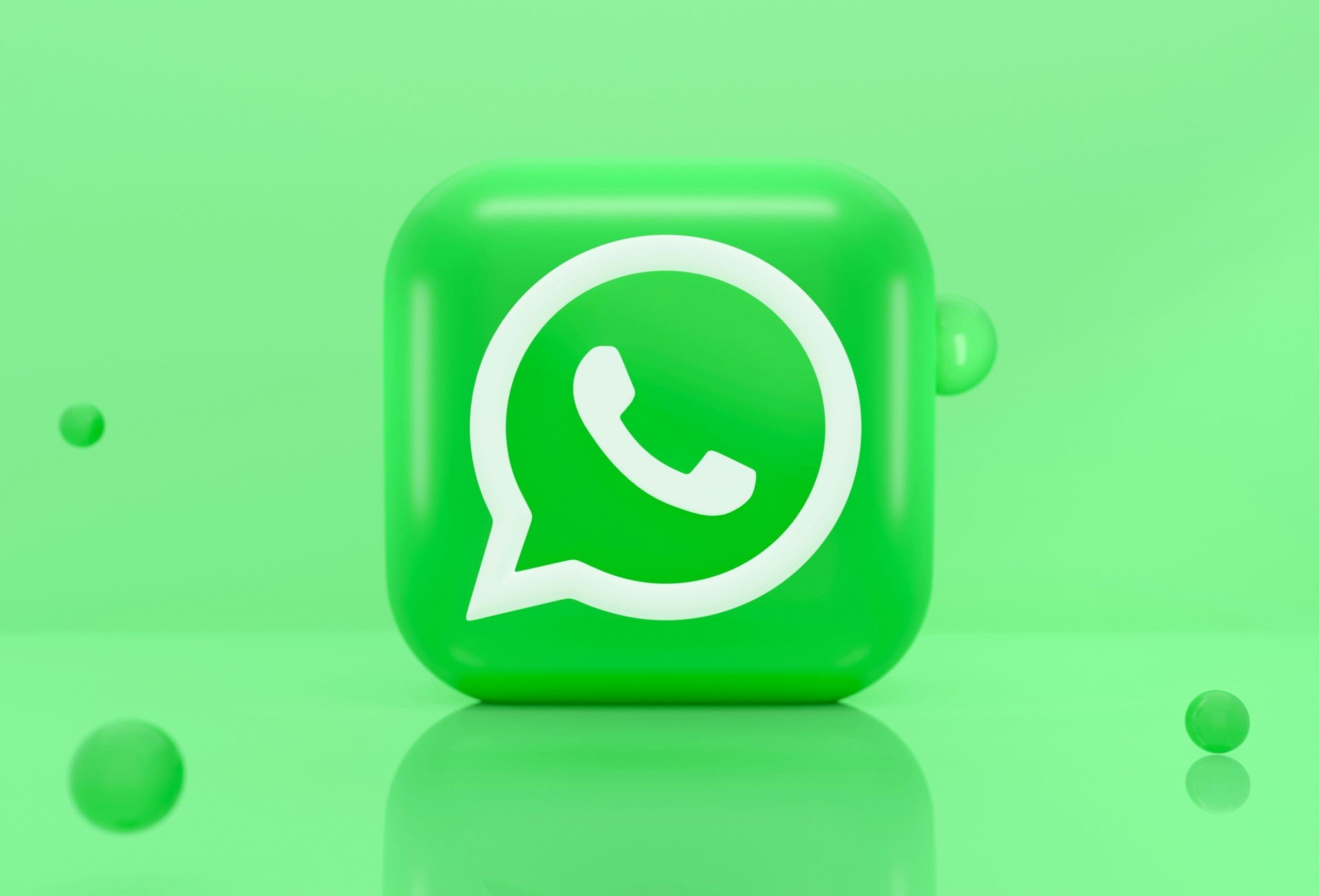 WhatsApp 3D icon.